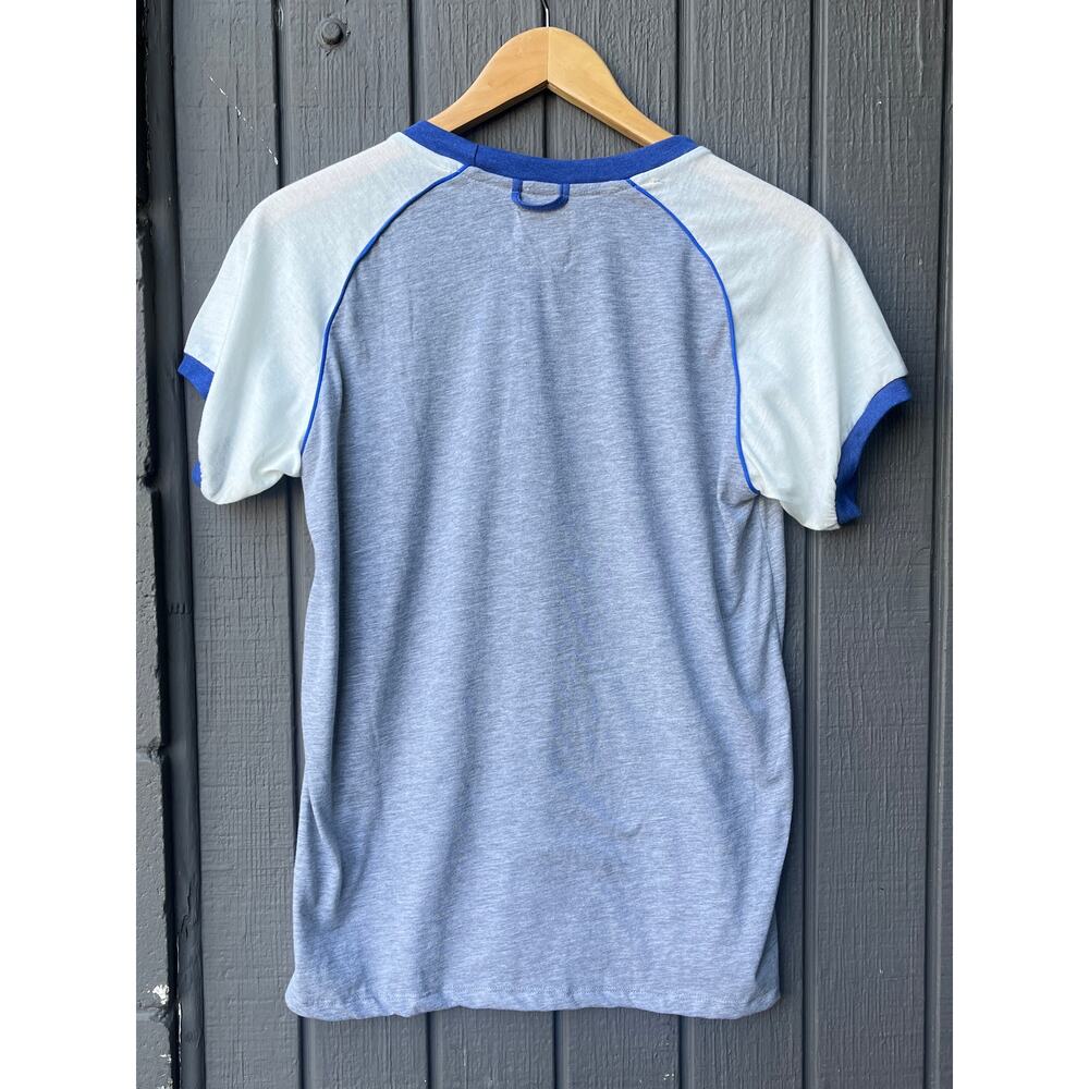 CAMP Collection Tommy Raglan Tee Blue White NWT Size Medium - Picture 3 of 6